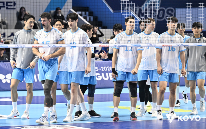 대한항공 패배. 한국배구연맹