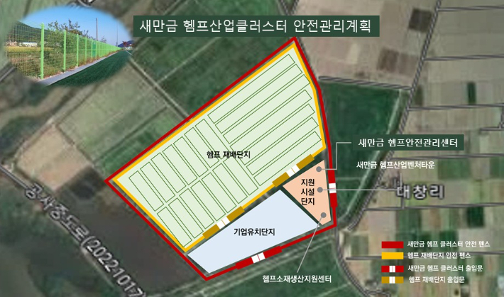 새만금 헴프산업클러스터 안전관리계획. 전북도 제공