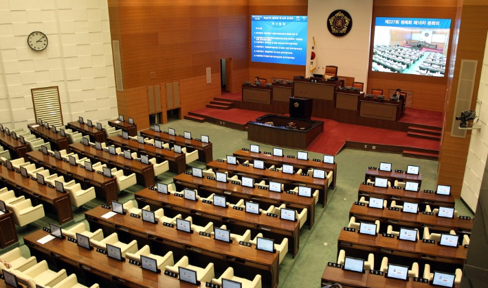서울시의회 본회의장. 연합뉴스