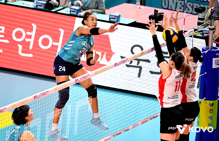 레이나 스파이크. 한국배구연맹