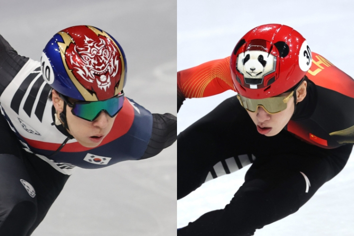 왼쪽부터 황대헌, 린샤오쥔. 연합뉴스