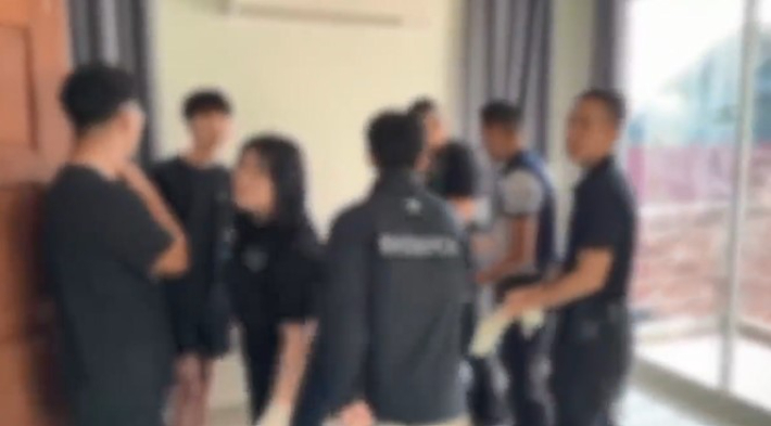 태국 현지에서 조직원들을 검거하는 영상 캡쳐. 제주경찰청 제공