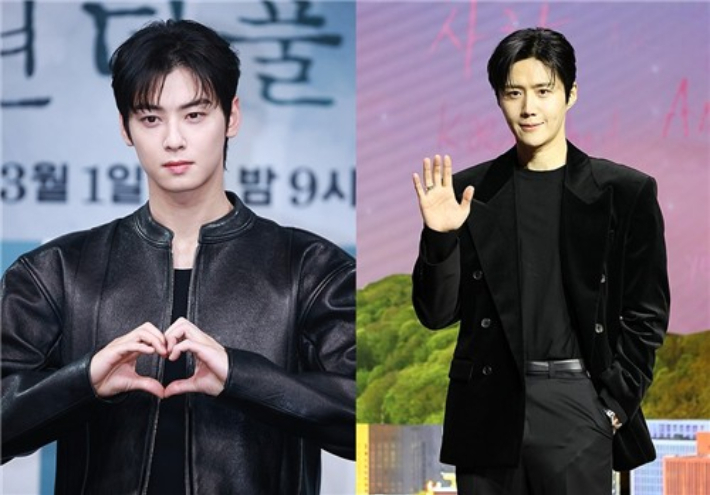 '1인 법인'을 활용한 탈세 의혹 받는 배우 차은우(왼쪽)와 김선호. 연합뉴스