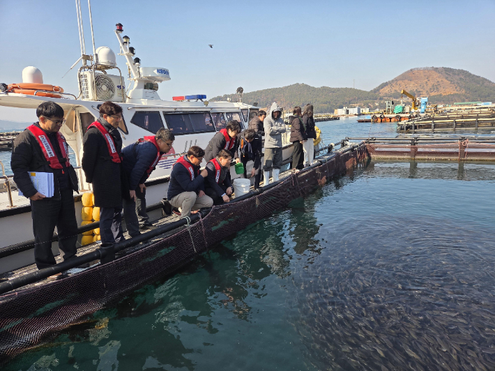월동 시험 현장 점검. 경남도청 제공 