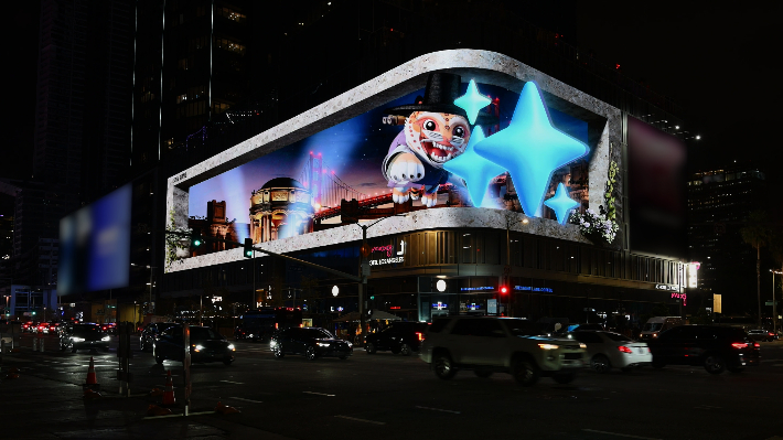 미국 LA 목시(The Moxy) 갤럭시 옥외광고. 삼성전자 제공