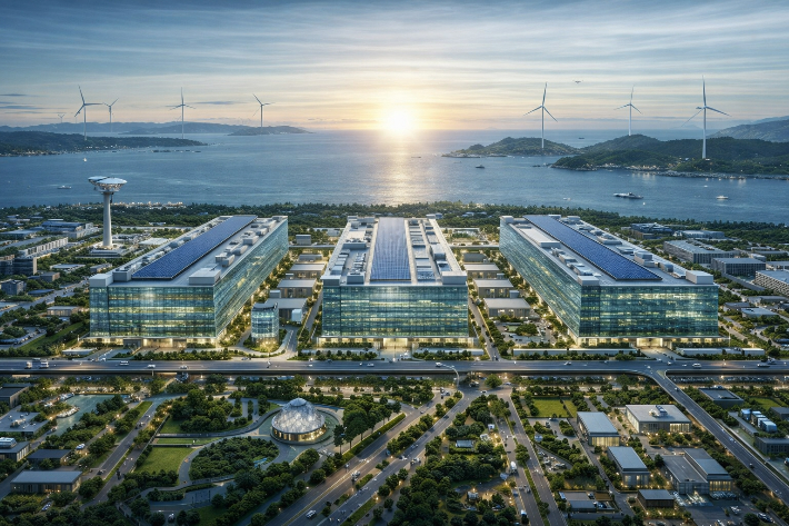 첨단 반도체 팹(제조 공장) 조감도. 전라남도 제공