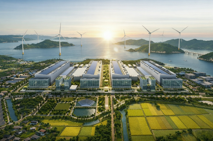 반도체 팹(제조 공장) 후보지 조감도. 전라남도 제공