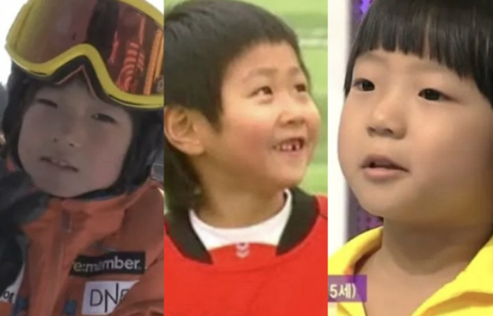 왼쪽부터 어린 시절 최가온, 이강인, 신유빈. SBS·KBS 유튜브 영상 캡처