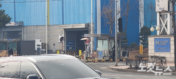 현대제철 인천공장 입구 모습. 박창주 기자