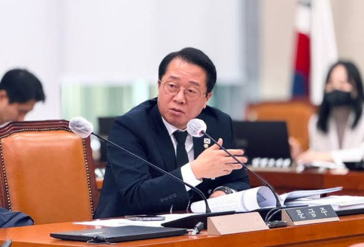 국감 질의하는 문금주 의원. 문 의원실 제공