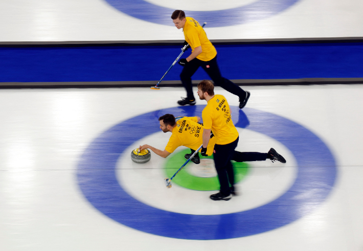 스웨덴 컬링 대표팀. 연합뉴스