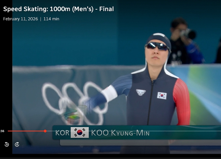 CBC가 동계올림픽 중계서 '한국 선수'를 '중국 선수'로 소개하는 장면. 서경덕 교수 SNS 캡처 