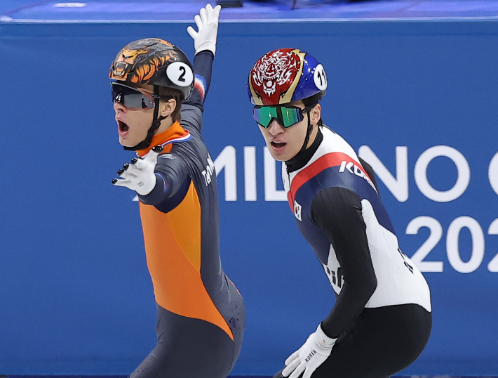 경기 직후 황대헌. 연합뉴스