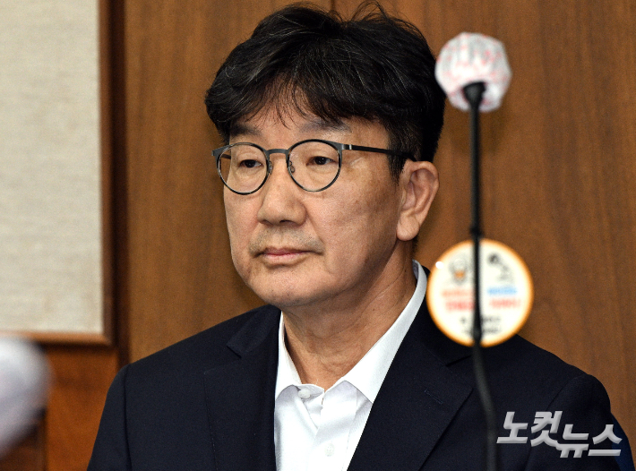 통일교 측으로부터 불법 정치자금을 받은 혐의로 1심에서 징역형을 선고 받은 국민의힘 권성동 국회의원. 류영주 기자