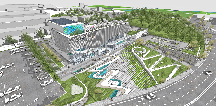 남경주국민체육센터 설계공모 당선작. 경주시 제공