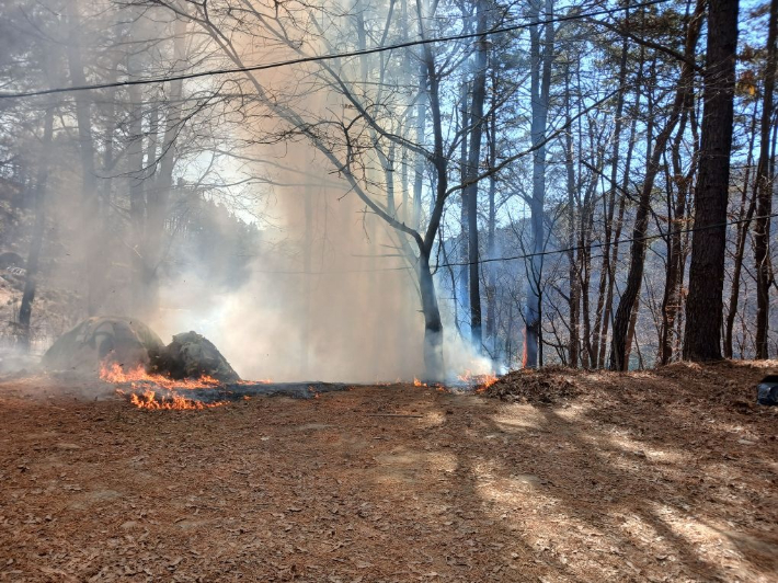 화재 모습. 대전소방본부 제공
