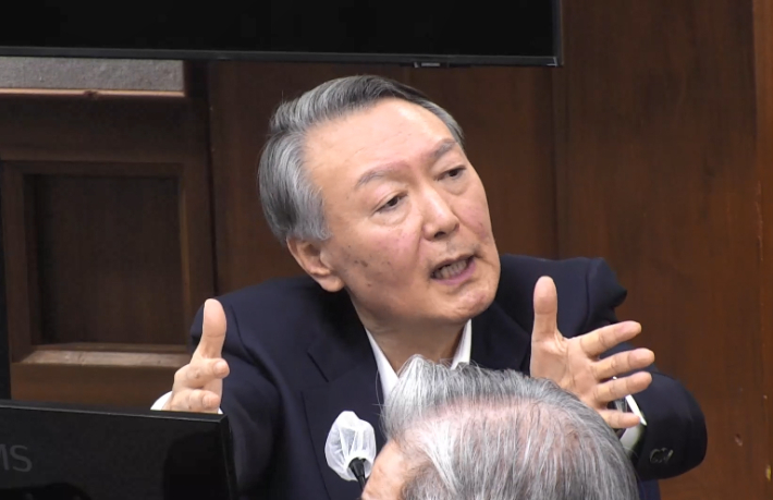 12·3 비상계엄 관련 내란 우두머리 혐의로 기소된 윤석열 전 대통령. 연합뉴스