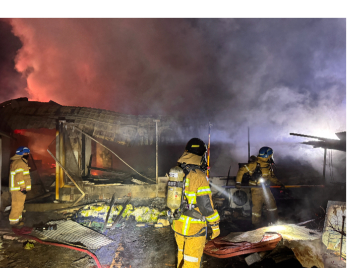 김제 단독주택 화재 현장. 전북소방본부 제공