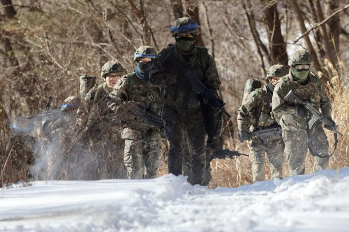 혹한기 훈련 모습. 2군단 제공