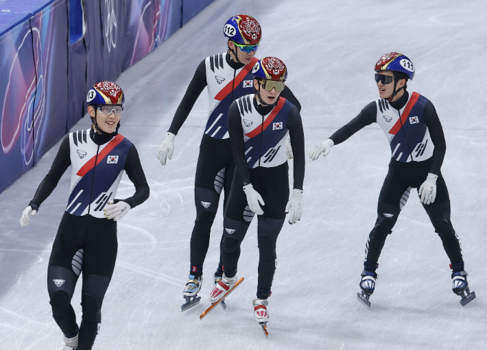 남자 쇼트트랙 대표팀. 연합뉴스