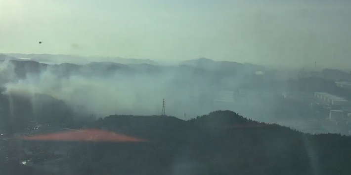 충남 서산 산불 진화 모습. 산림청 제공