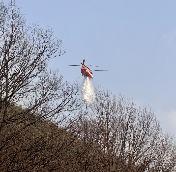 함양 산불. 산림청 제공 