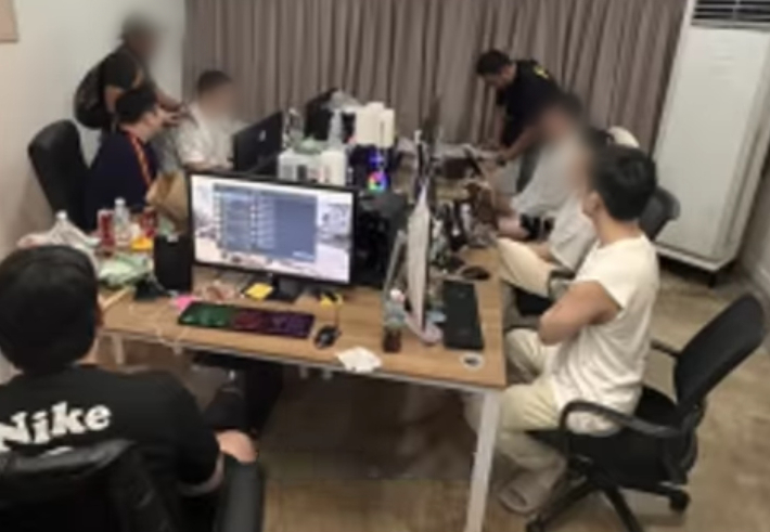 필리핀 보이스피싱 거점 사무실. 대전중부경찰서 제공