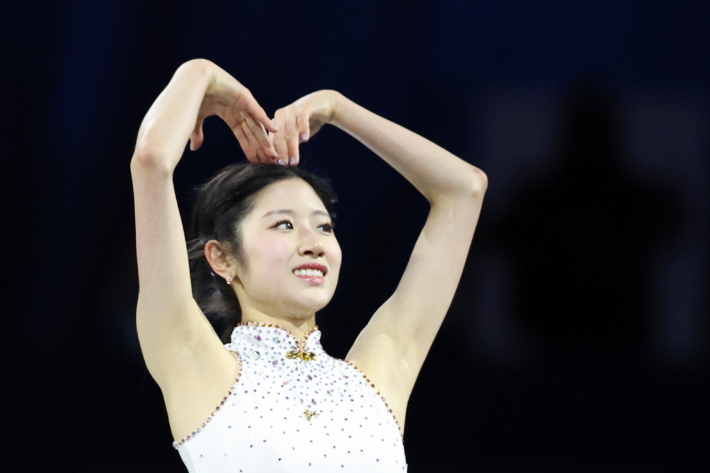 갈라 연기 마친 이해인. 연합뉴스