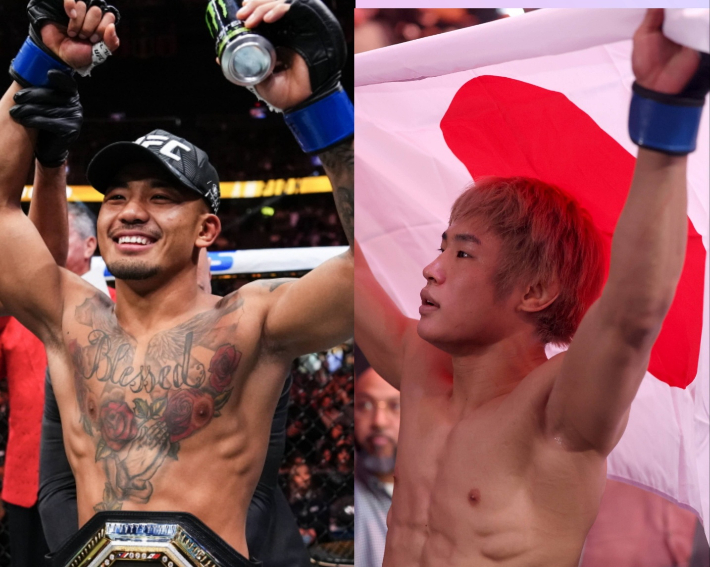 조슈아 반(사진 왼쪽) vs 타이라 타츠로. UFC 제공