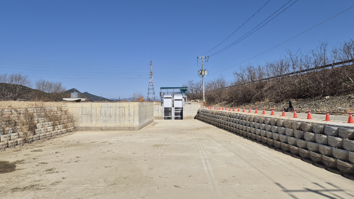 올해 말 준공을 앞둔 3배수펌프장. 경주시 제공