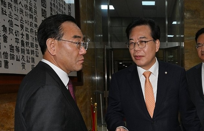 주호영 의원·송언석 국민의힘 원내대표. 연합뉴스