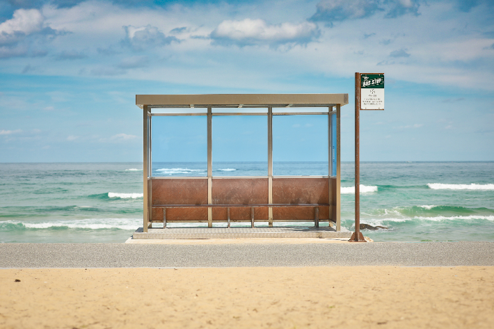 'BTS 뮤직비디오' 촬영지인 주문진 버스정류장. 강릉시 제공
