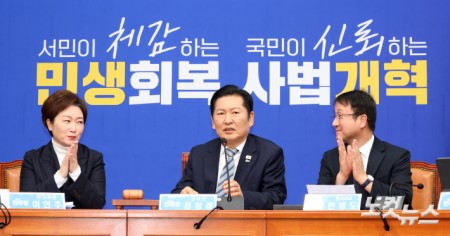 코스피 6000 돌파 축하하는 민주당 지도부