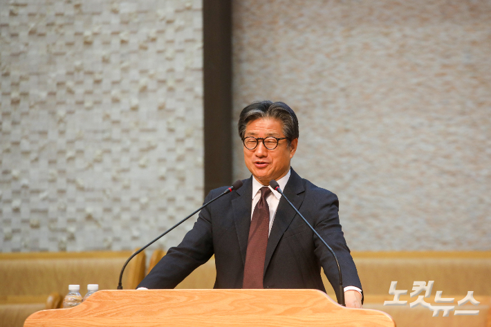 전북목회자포럼 대표 이종학 목사가 인사말을 전하고 있다. 최화랑 기자