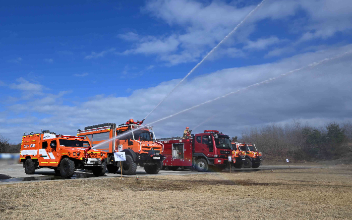 2026년 관·군 합동 산불대응훈련. 해군1함대 제공