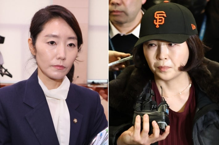 무소속 강선우 의원(왼쪽)과 더불어민주당 김경 서울시의원. 연합뉴스