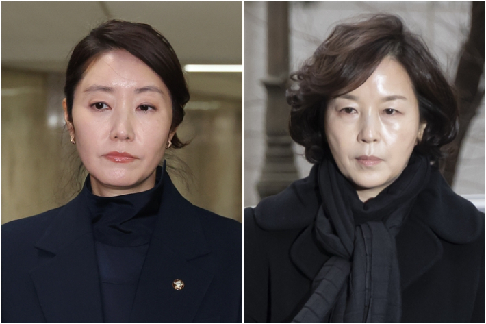 강선우 의원(왼쪽)과 김경 서울시의원. 연합뉴스