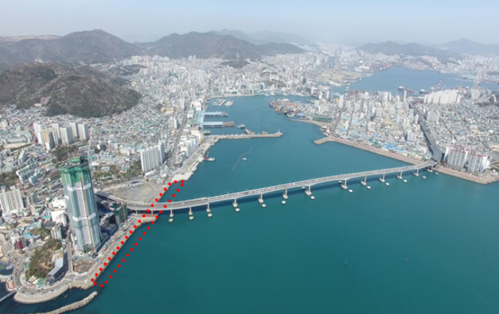 부산 서구 암남동에 방재호안 2단계 공사를 시작한다. 부산시 제공