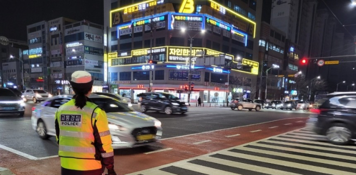 전북경찰청 폭주족 집중 단속 모습. 전북경찰청 제공