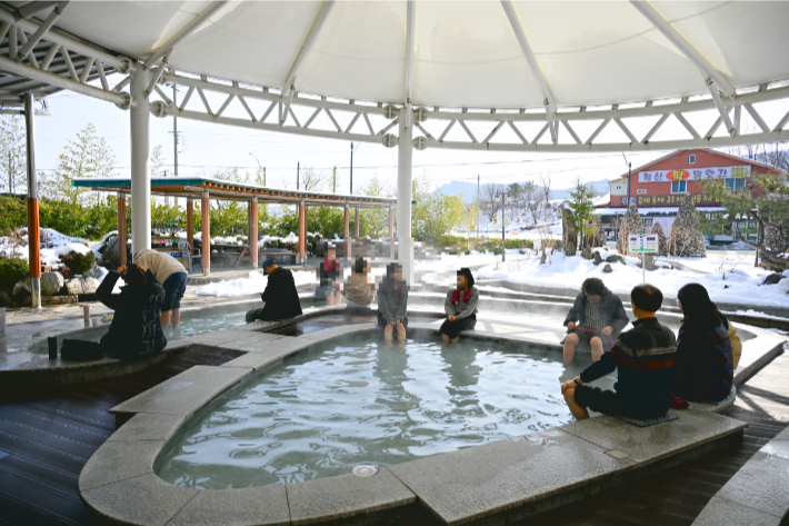 척산족욕공원. 속초시 제공