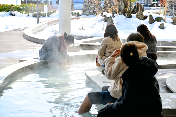 척산족욕공원. 속초시 제공
