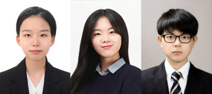 사진 왼쪽부터 UNIST 생명과학과 박기은, 안소영, 이원효 대학원생. UNIST 제공