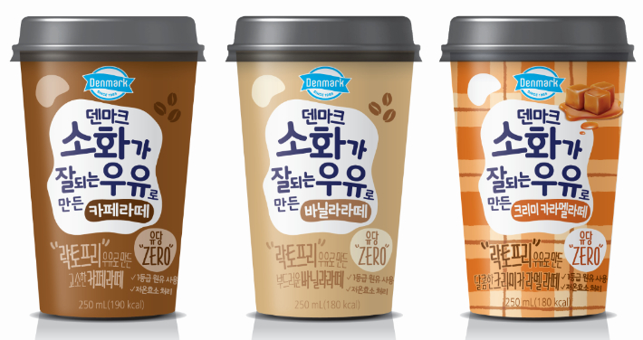 지난해 2월 선보인 '덴마크 소화가 잘되는 우유로 만든 라떼' 2종(카페라떼·바닐라라떼)은 출시 1년 만에 약 2000만 개가 판매됐다. 동원F&B 제공