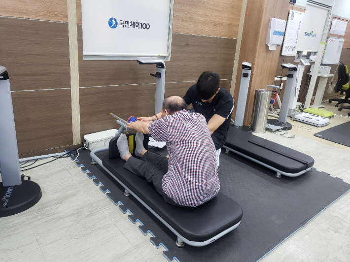 스포원체력인증센터 체력인증 프로그램 모습. 부산시설공단 제공