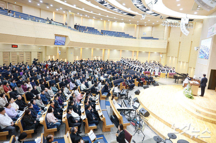 충청노회 연합기도회. 충북CBS