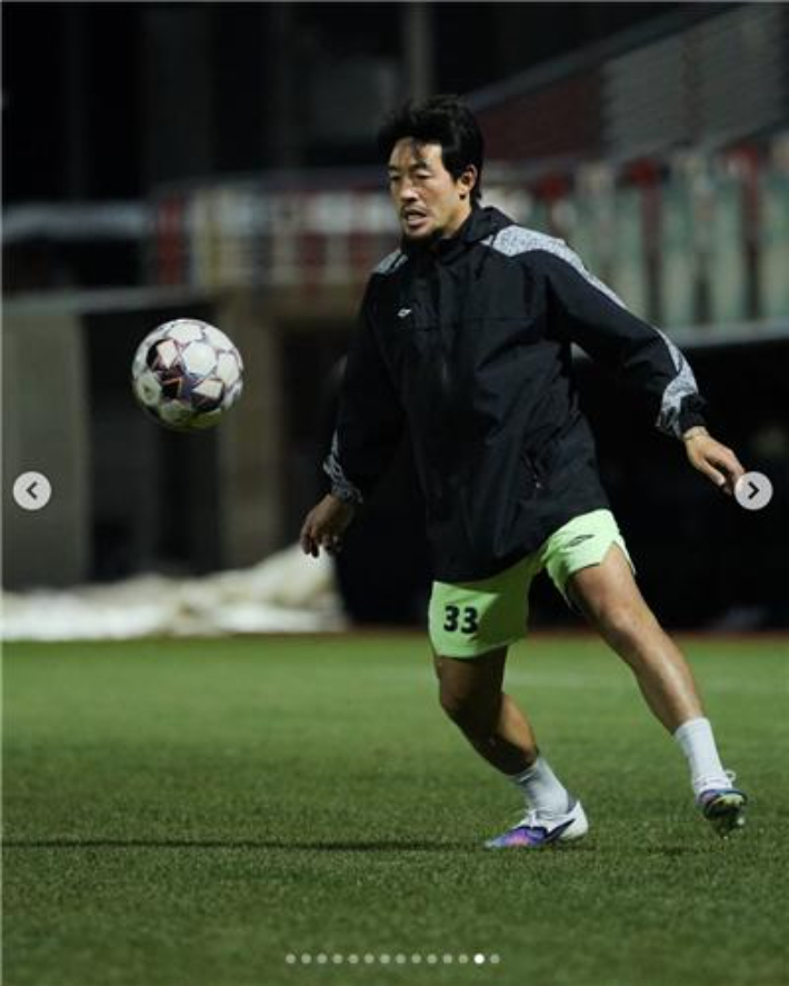 지난달 27일 이란 메스 라프산잔이 공개한 이기제의 훈련 모습. 구단SNS 캡처 