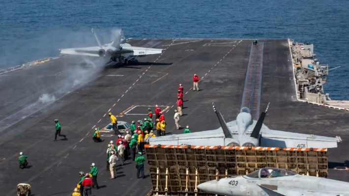 미군 항공모함. 연합뉴스
