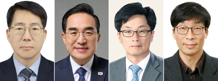 청와대는 2일 이재명 대통령이 (왼쪽부터)해양수산부 장관 후보자에 황종우 한국해사협력센터 국제협력위원장을, 기획예산처 장관 후보자에 박홍근 의원, 국민권익위원장에는 정일연 변호사, 진실·화해를위한과거사정리위원회 위원장에는 송상교 전 사무처장을 임명했다고 밝혔다. 청와대 제공