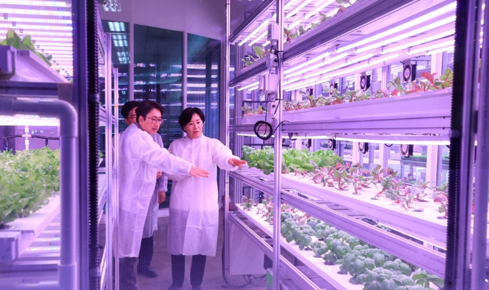 메트로팜 방문한 송미령 장관. 농림축산식품부 제공