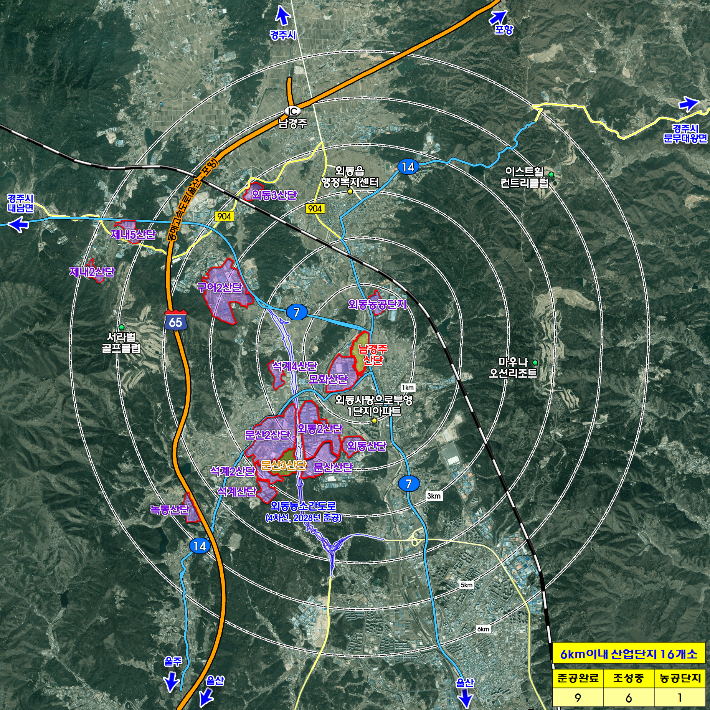 경주시 외동 문화선도산단 공모 대상 산업단지 위치도. 경주시 제공